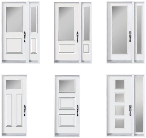 Sandblasted glass steel door - Door Doctor image sable1