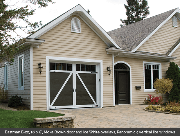 2e-22_10x8_mokabrown_icewhite_panoramic4verticallite New Garage Door Prices and Installation